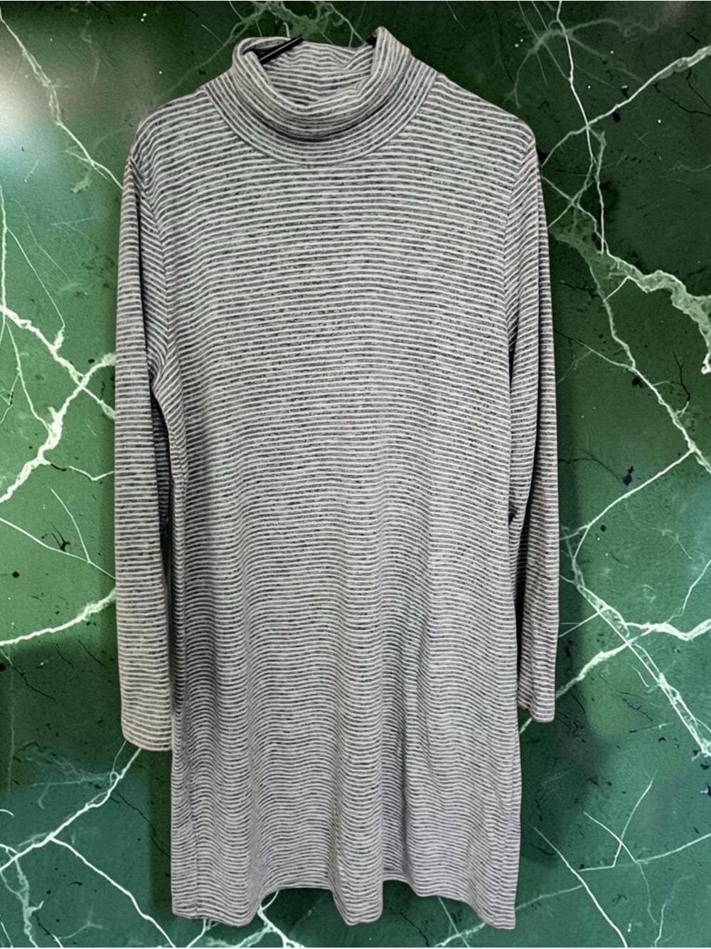 Lou & Grey Striped Turtleneck Sweater Dress Size XL – Very Good Condition